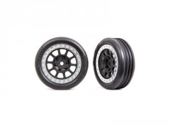 (TRA2471G) Traxxas kolo 2.2", disk šedý/chromovaný, pneu Ribbed (přední) (2ks)