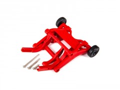 (TRA3678R) Traxxas sada opěrných koleček (wheelie) červená