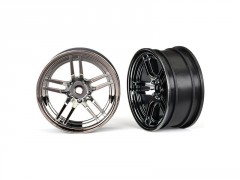 (TRA8371) Traxxas disk 1.9" split-spoke černý chrom (přední) (2ks)