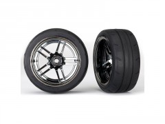 (TRA8374) Traxxas kolo 1.9", disk split-spoke černý chrom, pneu Response (zadní) (2ks)