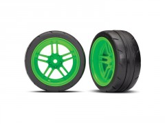 (TRA8374G) Traxxas kolo 1.9", disk split-spoke zelený, pneu Response (zadní) (2ks)