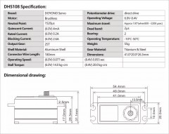 (DHS60) Servo Doyono Brushless HV CNC 60.0kg/0.068sec (4)