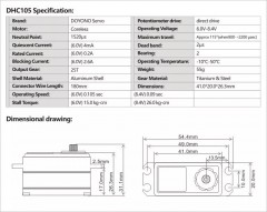 (DHS108) Servo Doyono Low Profile Brushless HV CNC 20.0kg/0.055sec (4)