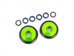 (TRA9461G) Traxxas kola wheelie hliníkové zeleně eloxované (2ks)