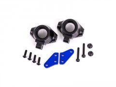 (TRA9637X) Traxxas těhlice přední hliníková modře eloxovaná (levá a pravá)