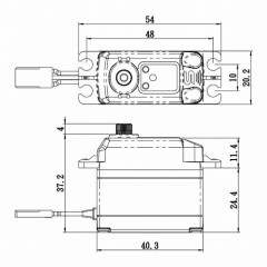 SV-1271SG+ HiVOLT digitální servo (25kg-0,08s/60°) (2)