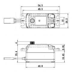 SC-1252MG+ Digitální servo LOW PROFILE (7kg-0,07s/60°) (2)