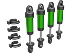 (TRA9764-GRN) Traxxas tlumič GTM hliníkový zeleně eloxovaný (4ks)