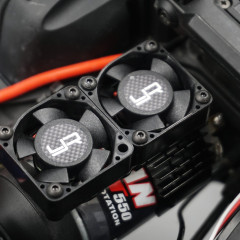 (YA-0461BU) Hliníkový chladič motoru 380 vč. větráku (modrý) (2)
