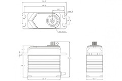 (SRT-T45) Servo SRT T45 HiVolt Coreless (0.13s, 45kg/cm)