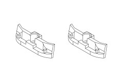 (TB-760066) Turbo Racing držák předních světel C73 (2ks)