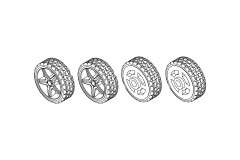 (TB-760077) Turbo Racing kola C73/C74 (4ks)