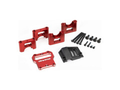 (TRA9584R) Traxxas lože centrálního diferenciálu hliníkové červeně eloxované