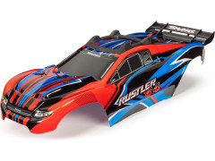 (TRA6734R) Traxxas karosérie Rustler 4x4 červeno-modrá
