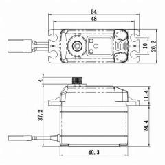 (SAVOX-SV1270TG) Servo Savox SV-1270TG+ HiVolt Coreless Digital (2)