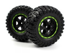 (HPI540183) Pneu s disky DT/DB (černá/zelená)