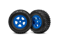 (TRA7674) Traxxas kolo 1.8/1.4", disk SCT modrý, pneu SCT (2ks)