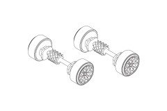 (TB-760160) Turbo Racing set zadních kol drift C62 (2ks)