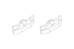 (TB-760163) Turbo Racing kovová základna předních světel C63 (2ks)