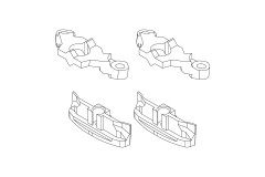 (TB-760173) Vzpěra řízení a kovová základna předních světel C64 (2x 2ks)