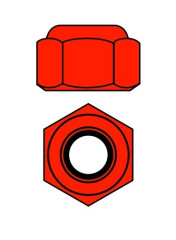 (C-3106-40-5) Matky hliníkové nylon STOP M4 červené (10ks)