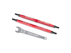 (TRA5143R) Traxxas spojovačka 124mm hliníková červená (2ks)