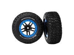 (TRA5885A) Traxxas kolo 2.2/3.0", disk SCT Split-Spoke černý-modrý, pneu KM2 (2WD přední) (2ks)