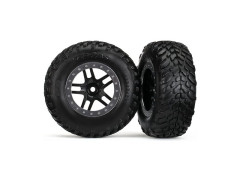 (TRA5889R) Traxxas kolo 2.2/3.0", disk SCT Split-Spoke černý-saténový, pneu SCT S1 (2ks)