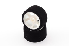 (HR12FHAG) Mechová kola přední 1:12, bílý disk HAGBERG Edition (2ks)