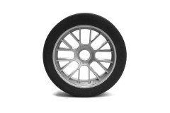 (HRPANF35) Mechová kola přední, PAN CAR 1:10, stříbrný disk, sh 35 (2ks)