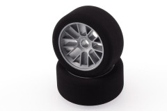 (HRPANF37) Mechová kola přední, PAN CAR 1:10, stříbrný disk, sh 37 (2ks)