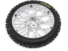 (LOS46006) Losi kolo s pneu Dunlop MX53 přední, disk chrom: PM-MX