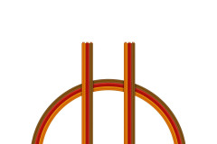 (KAV36.30070) Kabel třížilový plochý tlustý JR 0.25mm2 (PVC) (1m)