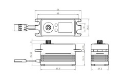 (SAVOX-SB2262SG) Servo Savox SB-2262SG Brushless HiVolt Low Profile (0.065s, 32kg/cm)