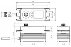 (SAVOX-SB2267SG) Servo Savox SB-2267SG Brushless HiVolt Low Profile (0.065s, 32kg/cm)