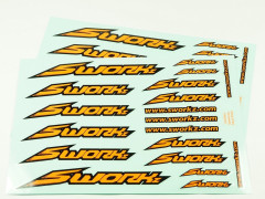(SW510053PFO) SWORKz Speed nálepky (PushBar), oranžové (2ks)
