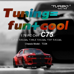 Turbo Racing 1:76 C75 RC Sports Car RTR (červená)