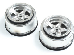 (LOS43048) Losi disk kola zadní, satin chrom: 22S Drag (2ks)