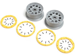 (LOS45036) Losi disk stříbrný, žlutý beadlock: DBXL 2.0 (2ks)