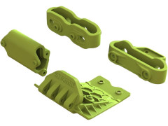 (ARA320773) Arrma spodní lyžina, držák nárazníku, fluo žluté