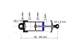 (TRA3760A) Traxxas tlumič US přední dlouhý šedý (2ks) (2)