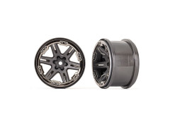 (TRA6772-BLKCR) Traxxas disk 2.8" RXT uhlově šedý/černý chrom (2ks)