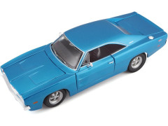 (MA-31256B) Maisto Dodge Charger R/T 1969 1:25 modrá metalíza (2)