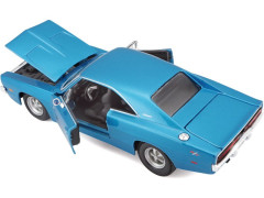 (MA-31256B) Maisto Dodge Charger R/T 1969 1:25 modrá metalíza (4)