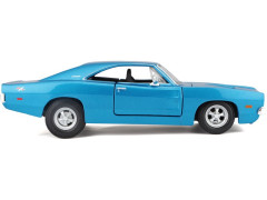 (MA-31256B) Maisto Dodge Charger R/T 1969 1:25 modrá metalíza (9)