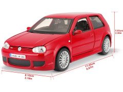 (MA-31290R) Maisto Volkswagen Golf R32 1:24 červená (14)