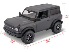 (MA-31530G) Maisto Ford Bronco 2021 1:24 tmavě šedá metalíza (14)