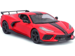 (MA-31534R) Maisto Chevrolet Corvette Stingray Coupe 2021 1:24 červená (6)