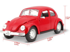 (MA-31926R) Maisto Volkswagen Beetle 1:24 červená (14)