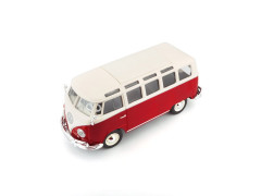 (MA-31956R) Maisto Volkswagen Van Samba 1:25 bílo/červená (2)